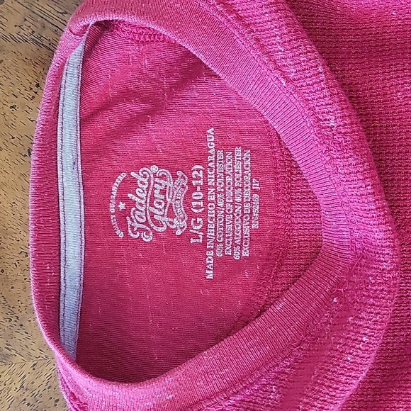 2-pack BOY'S THERMAL LONG SLEEVE TOPS, M/L , Red, GUC - Picture 5 of 9